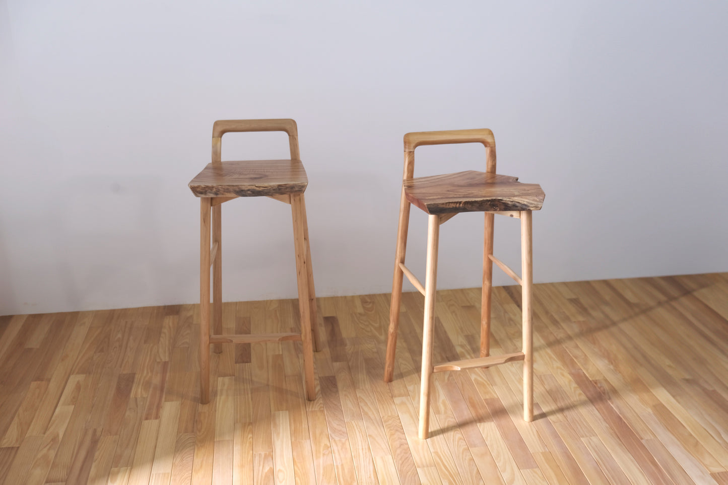 Live edge wood bar stool