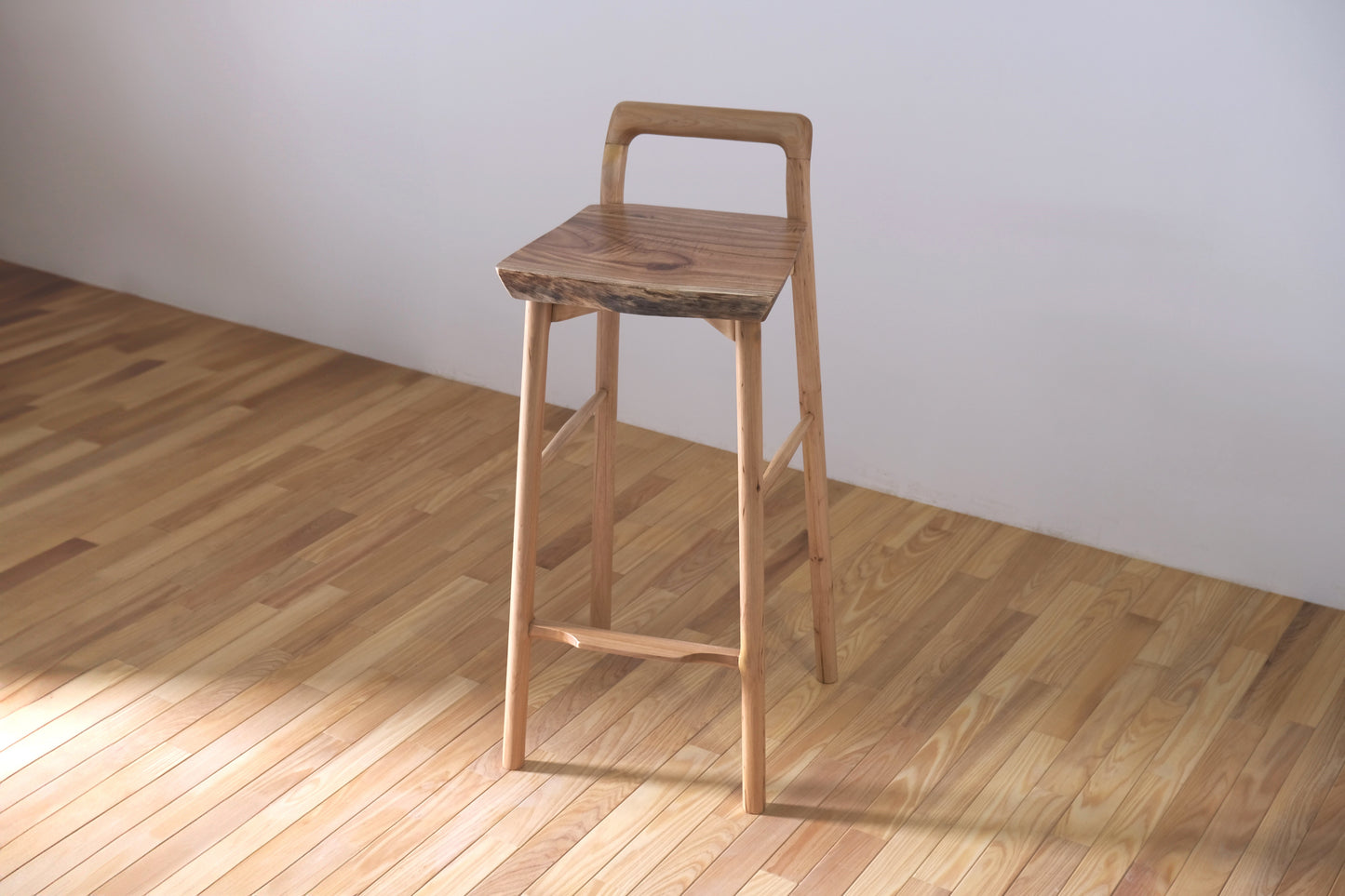 Live edge wood bar stool