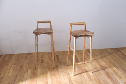 Live edge wood bar stool